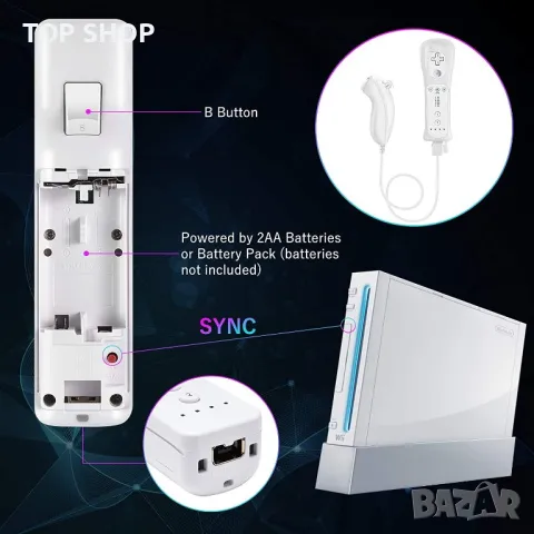 Wii Remote Controller Motion Plus, снимка 6 - Аксесоари - 48927515