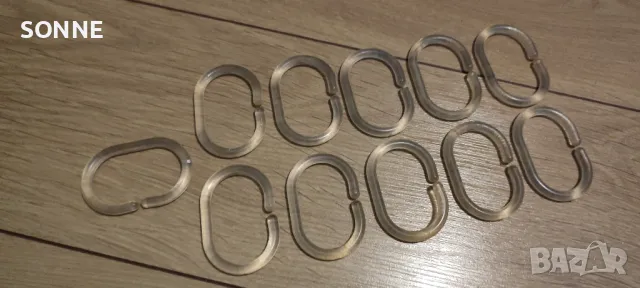 Кукички/халки за завеса за баня, снимка 2 - Пердета и завеси - 48558390