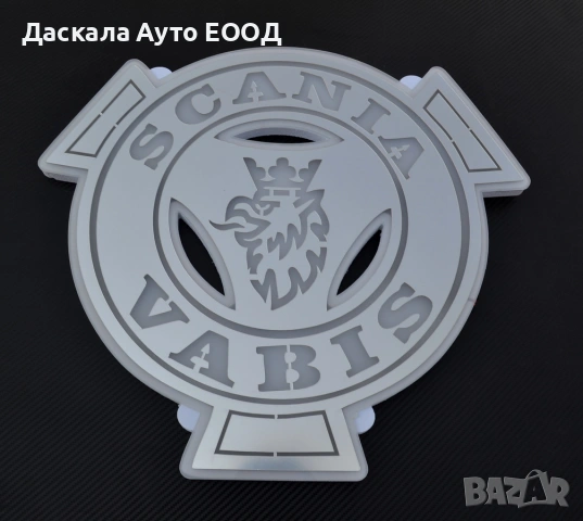 Огледална табела СКАНИЯ Scania Vabis 24V, 50х50см , червена, кръгла, снимка 2 - Аксесоари и консумативи - 53572168