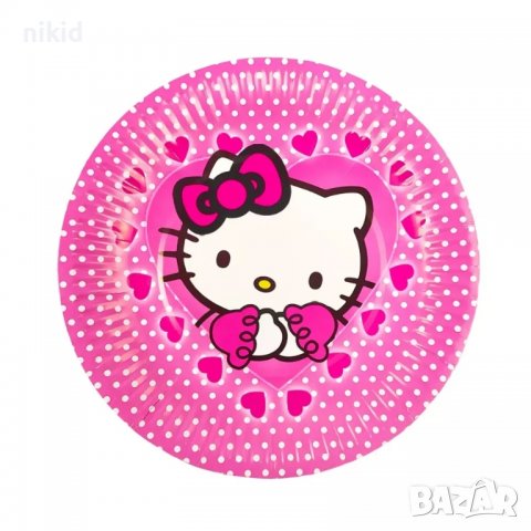 Hello Kitty Коте Кити 10 бр парти чинии чинийки