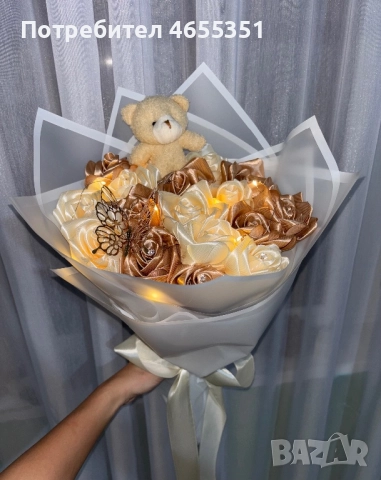 Ръчно изработени вечни сатенени букети-подходящи за всеки повод