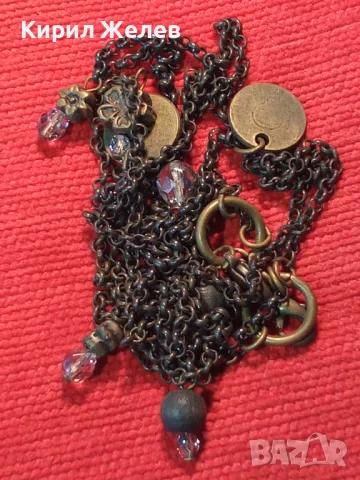 СТИЛНО ВИНТИДЖ АРТ МЕСИНГОВО КОЛИЕ ОГЪРЛИЦА 21165, снимка 9 - Колиета, медальони, синджири - 47309086