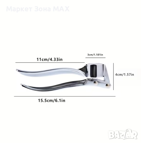 Мултифункционална преса 3-в-1 за чесън, джинджифил и лимон, снимка 8 - Аксесоари за кухня - 52930768
