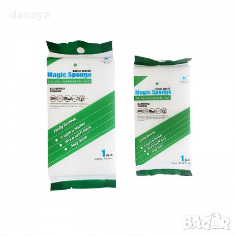 2276 Магическа гъба за почистване, 2 размера, снимка 7 - Мопове, кофи, четки и метли - 33603438