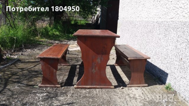 Маси+пейки, снимка 2 - Градински мебели, декорация  - 28602278