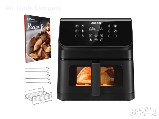 Фритюрник с горещ въздух Cosori Premium Plus Air Fryer CAF-P653-KEUR, 6.2L, Черен, снимка 3 - Фритюрници - 51680898