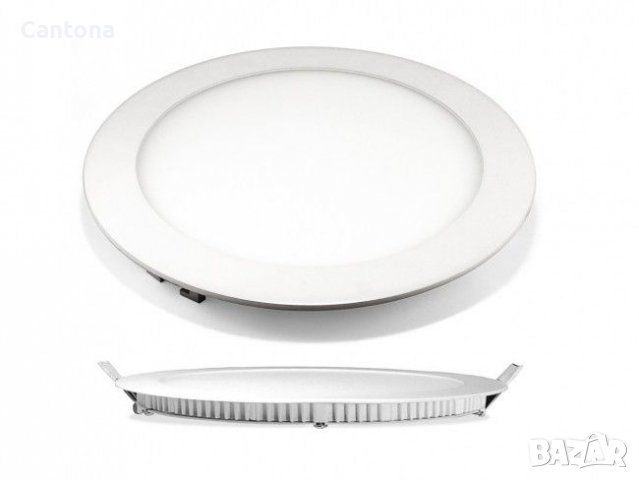 LED панел за вграждане - кръг, 12W бяла светлина с LED драйвер, снимка 3 - Лед осветление - 38148205