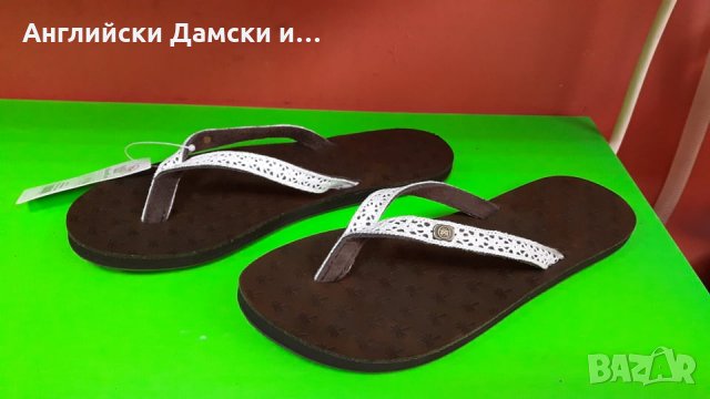 Английски дамски чехли с естествена кожа-URBAN BEACH, снимка 1