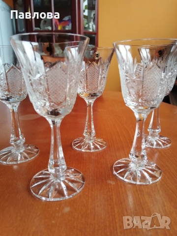 Кристални чаши за вино серия,, Зорница Лукс", снимка 4 - Чаши - 52323752