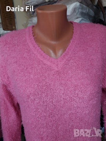 Супермекичка и пухкава удължена блуза в наситен розов цвят , снимка 2 - Блузи с дълъг ръкав и пуловери - 38740038