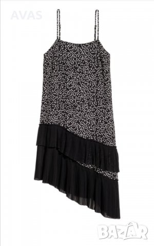 Нова рокля - 55% H&M черно бяла на точки M размер, снимка 2 - Рокли - 32746723
