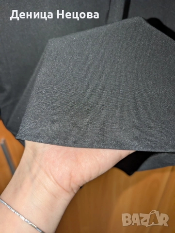 Къса черна рокля с широки ръкави, снимка 3 - Рокли - 52704841