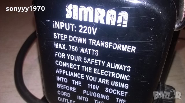 SIMRAN 220V TO 11OV/75OW-ВНОС АНГЛИЯ, снимка 4 - Други - 27230525