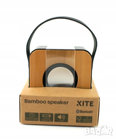 XITE BAMBOO SPEAKER портативна колонка черна 5 W, снимка 4 - Тонколони - 43685132