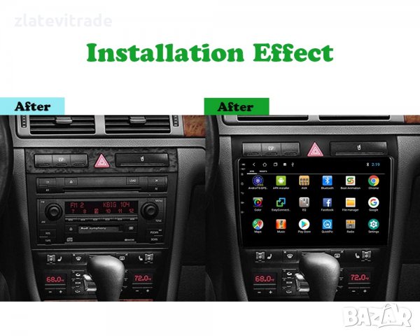 AUDI A6 S6 RS6 C5 1997 - 2004 - 9'' АНДРОИД НАВИГАЦИЯ, снимка 4 - Навигация за кола - 33649573