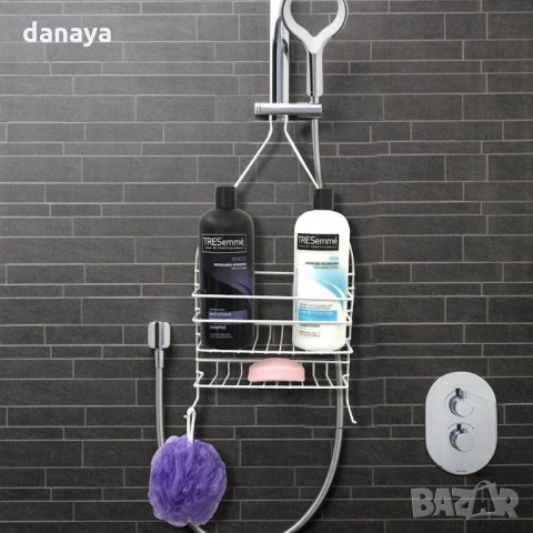 176 Метална Етажерка за баня с два рафта органайзер за аксесоари в банята и дома, снимка 2 - Органайзери - 27352235