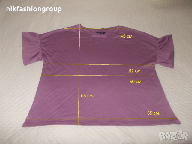 Лилава блуза, XL, XXL размер, снимка 4 - Тениски - 37232013