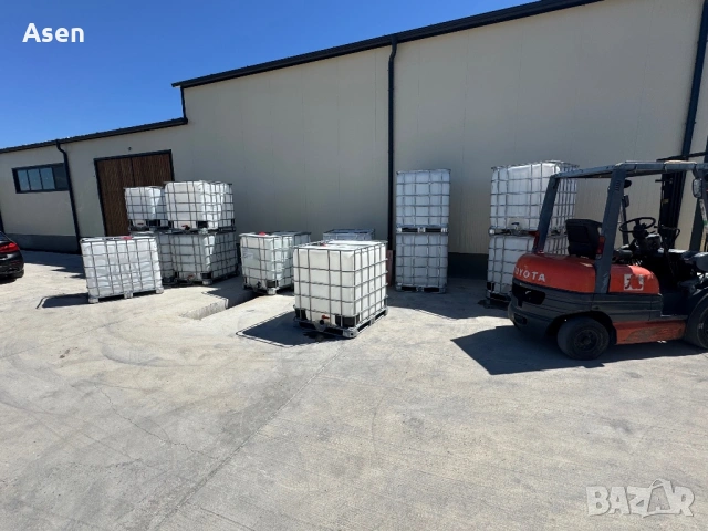 IBC бидон 1000л, IBC контейнер, бидон за вода, пластмасов бидон, бидон 1 кубик, резервоар за вода, б, снимка 10 - Други - 53157120