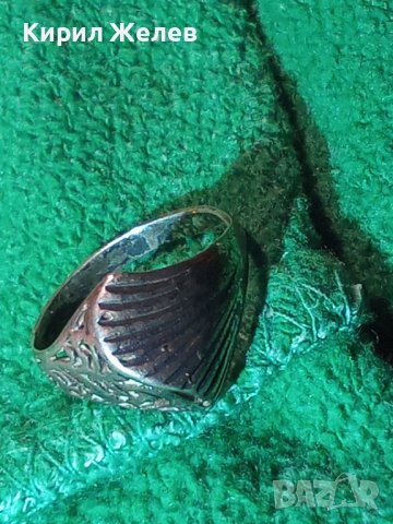 СТАРИНЕН СРЕБЪРЕН ПРЪСТЕН ВИСОКА ПРОБА ОКСИДИРАНО СРЕБРО АЖУРНА МАЙСТОРСКА РЪЧНА ИЗРАБОТКА 36598, снимка 15 - Антикварни и старинни предмети - 39971059