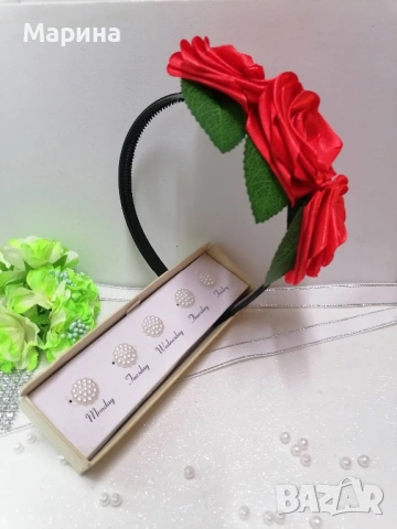 Китка за глава, вариант 25, снимка 9 - Шноли, диадеми, ленти - 53488909