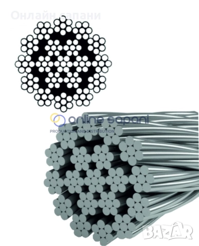 Стоманени въжета Херкулес за кранове, лебедки, тракове, хаспели и други машини