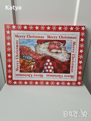 Коледно плато с шпатула за десерти, снимка 2 - Чинии - 52351096