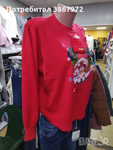 Коледен пуловер Ангора и Кашмир , снимка 2 - Блузи с дълъг ръкав и пуловери - 52565143