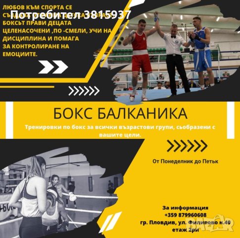 Боксов клуб Балканика , снимка 1 - Бокс - 43900070