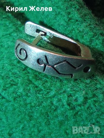 СРЕБЪРНА ОРНАМЕНТИРАНА АНГЛИЙСКА РЕТРО АРТ ОБЕЦА СРЕБРО 925 МАРКОВО БИЖУ 14754, снимка 2 - Обеци - 35817665