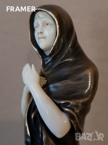 През бурята скулптура стил АРТ ДЕКО Франция 19 век бронз и слонова кост, снимка 11 - Статуетки - 42960018