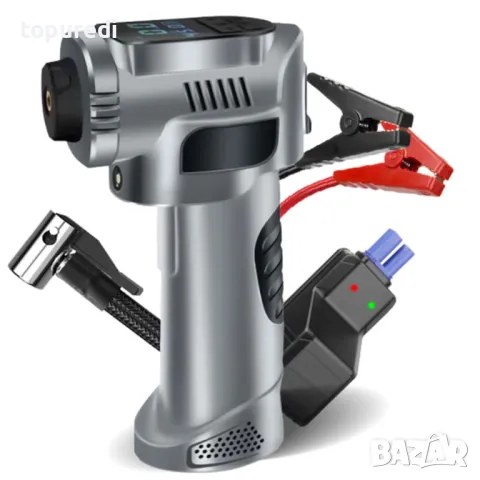 4В1 ПРЕНОСИМ КОМПРЕСОР С JUMP STARTER, ДИСПЛЕЙ, снимка 7 - Вулканизатор, баланс на гуми - 49002323