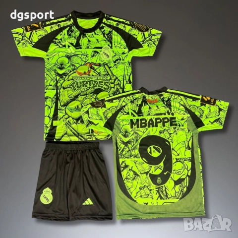 Детски флуоресцентен футболен екип на РЕАЛ М #Мбапе #9!, снимка 2 - Футбол - 52064244
