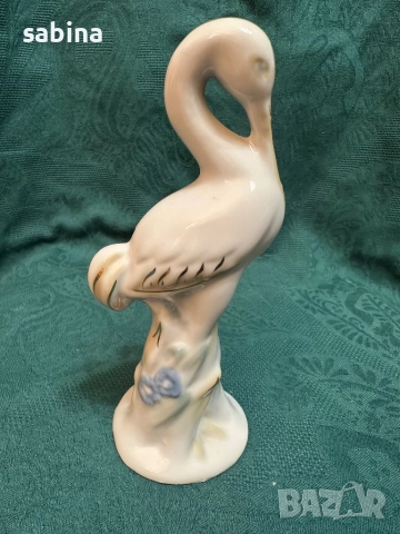 Фигури/статуетки птица и жерав-Полонное и Лимож/Limoges, снимка 4 - Антикварни и старинни предмети - 52999002