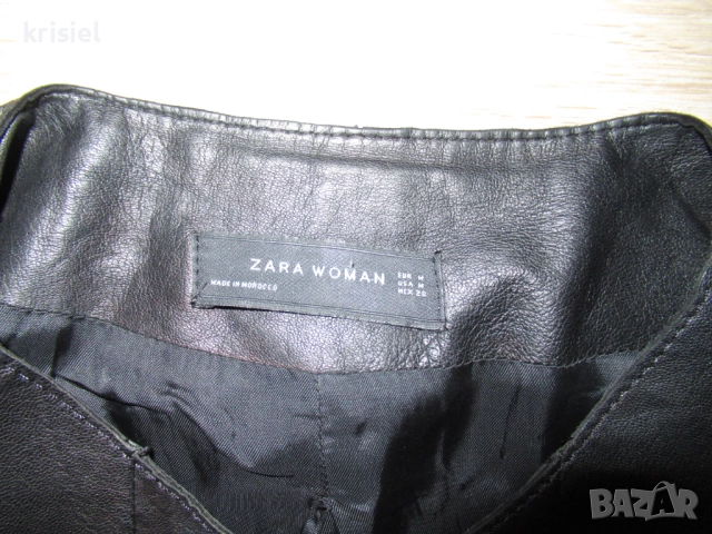 ZARA--ЕСТЕСТВЕНА КОЖА-СТРАХОТНО ЯКЕ--М номер, снимка 5 - Якета - 51944247