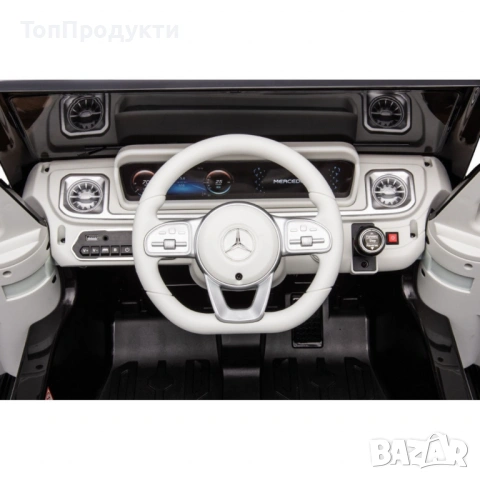 Акумулаторен джип Mercedes EQG Electric G-Class 12V с отварящи се врати меки гуми 4x4, снимка 14 - Детски велосипеди, триколки и коли - 53071033
