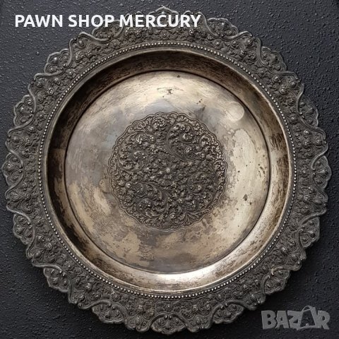 Продавам азиатска сребърна чиния от края на 19 век, снимка 9 - Антикварни и старинни предмети - 32830779