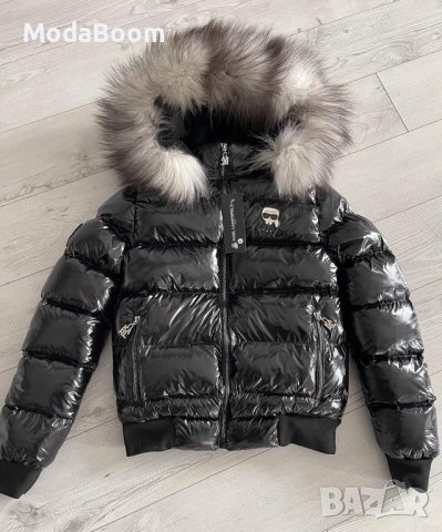 🔝Karl Lagerfeld късо черно дамско зимно яке🔝