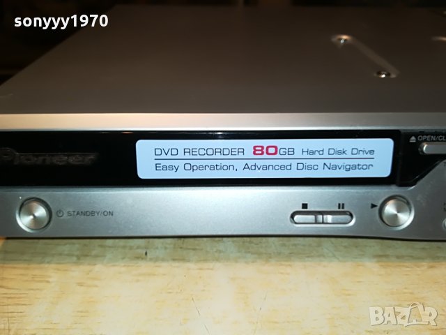 pioneer 80gb hdd/dvd recorder-внос germany 1906212056, снимка 6 - Плейъри, домашно кино, прожектори - 33271113