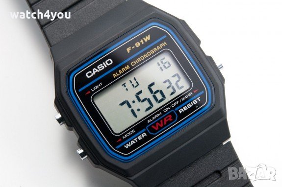 НОВ ЧАСОВНИК CASIO F-91W. КАСИО Ф 91. F-91W-1YEF. F91W, снимка 2 - Детски - 24907020