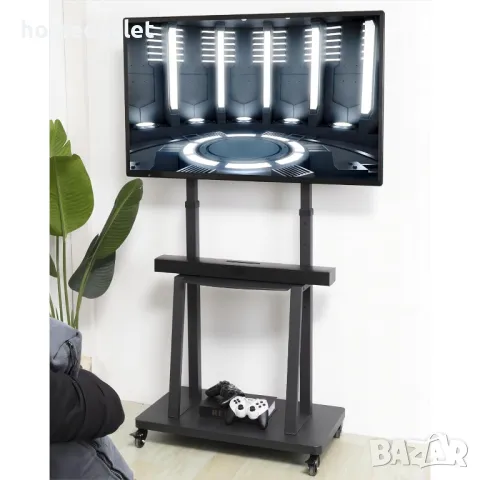 ПРОМОЦИЯ Мобилна стойка за телевизор с колелца UNHO U-950A, снимка 2 - Стойки, 3D очила, аксесоари - 50190454