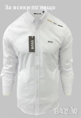 Hugo Boss Мъжка Бяла Риза С Дълъг Ръкав Хуго Бос Код A1103