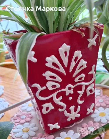 Кашпа или ваза-ръчна изработка, снимка 2 - Вази - 49861080