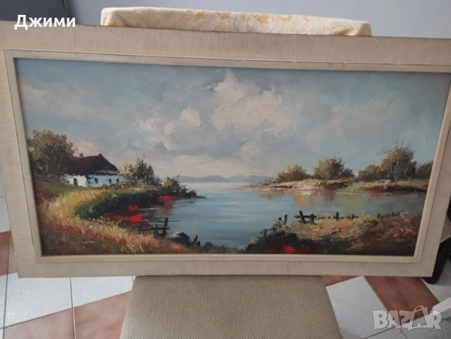 красива маслена картина, снимка 6 - Антикварни и старинни предмети - 51854573