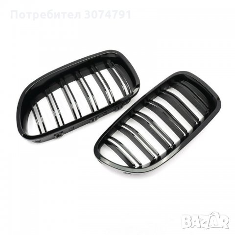 Решетки Бъбреци за БМВ BMW 5 серия F10 F11 2010-2016 Черен Гланц Двойни, снимка 6 - Аксесоари и консумативи - 32950755
