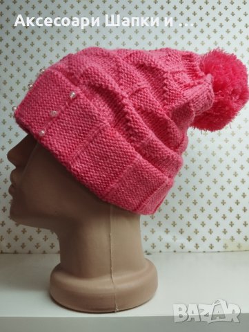 Дамска плетена шапка - мпш36, снимка 3 - Шапки - 43302131