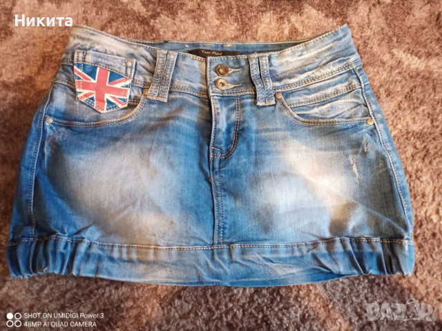 дънкова пола-S(36), снимка 1