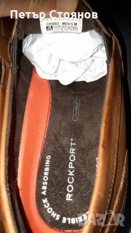 Елегантни мъжки обувки от естествена кожа ROCKPORT №45, снимка 8 - Официални обувки - 27725843