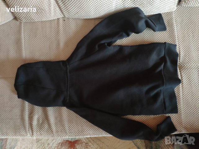 Черно худи 146-152, снимка 2 - Детски Блузи и туники - 28604864