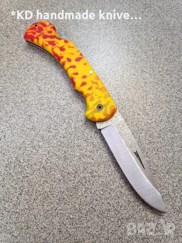 Сгъваем нож ръчно изработен, снимка 2 - Ножове - 48416706