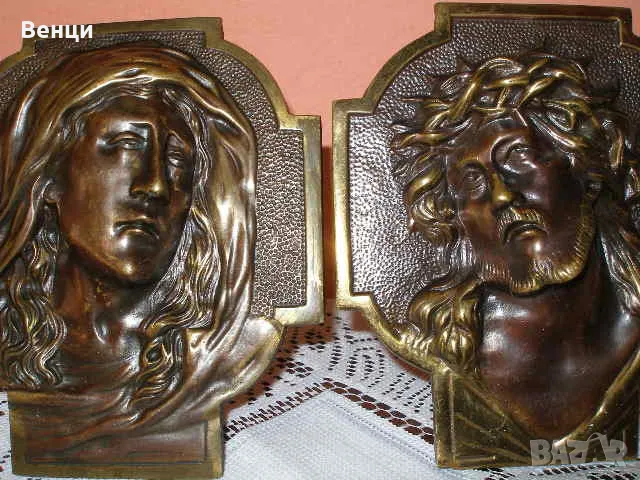 Бронзови Икони Дева Мария Исус, снимка 14 - Антикварни и старинни предмети - 49251598